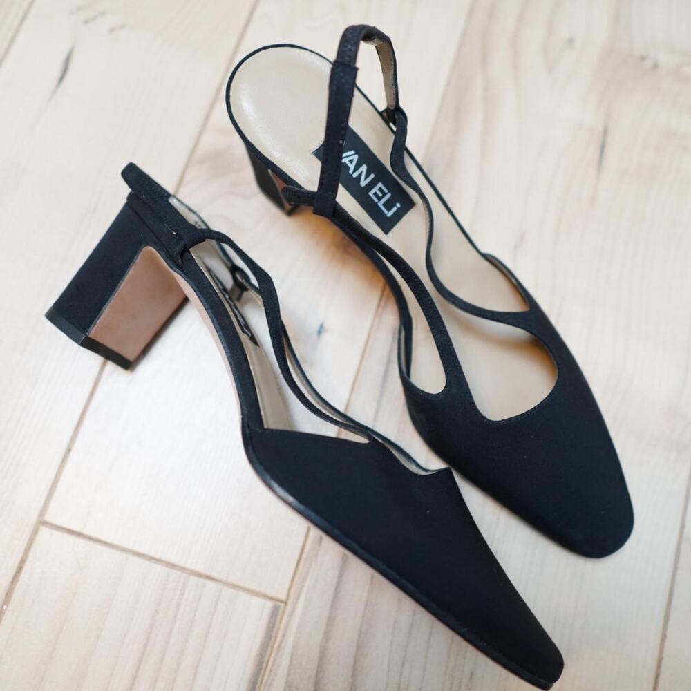 Vaneli Black Slingback D'Orsay Heels Size 10